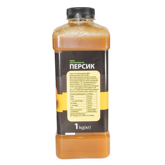 Пастеризоване пюре Fruity Land Персик 1 кг, зображення 2