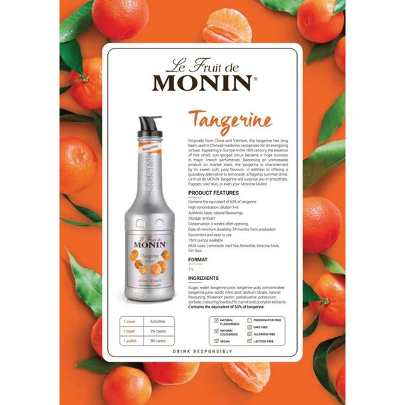 Пюре Monin Мандарин 1 л, зображення 5