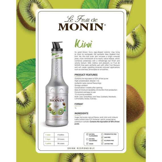 Пюре Monin Ківі 1 л, зображення 5