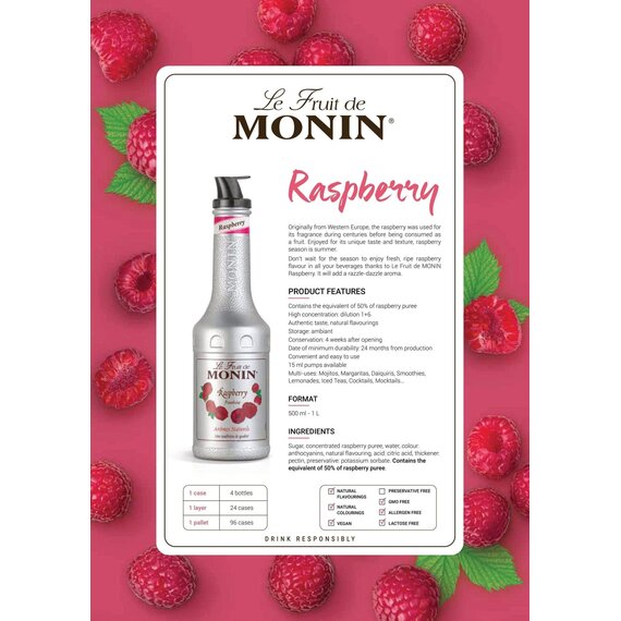 Пюре Monin Малина 1 л, зображення 6