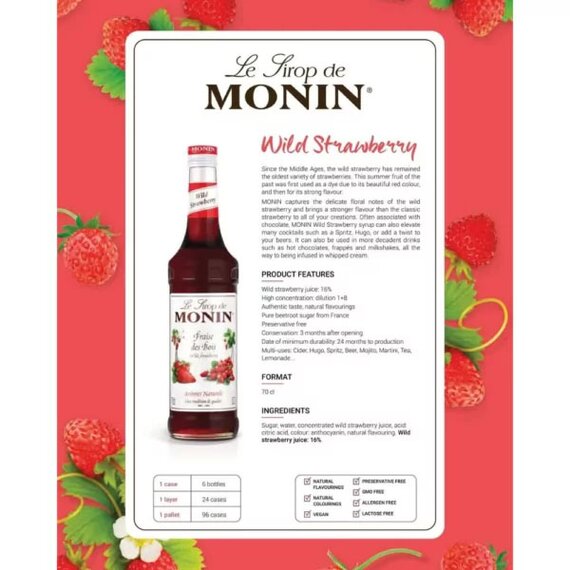 Сироп Monin Земляника 1 л, изображение 3