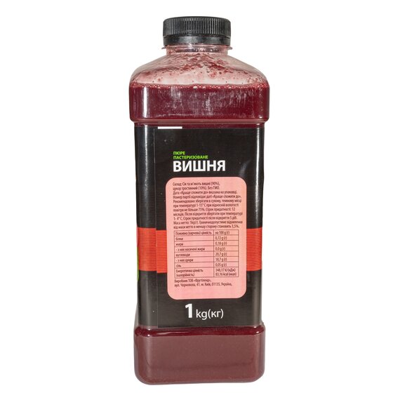 Пастеризоване пюре Fruity Land Вишня 1 кг, зображення 2