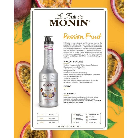 Пюре Monin Маракуя 1 л, зображення 4