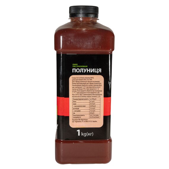 Пастеризоване пюре Fruity Land Полуниця 1 кг, зображення 2