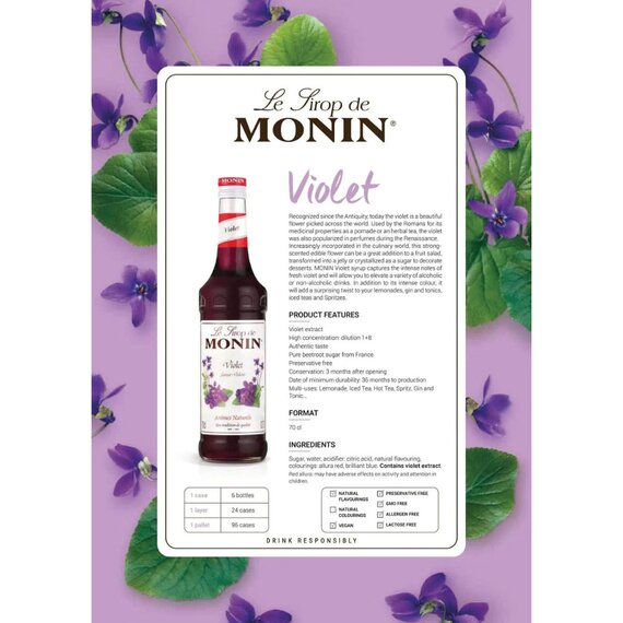 Сироп Monin Фіалка 700 мл, зображення 5 Сироп Monin Фіалка 700 мл, зображення 5