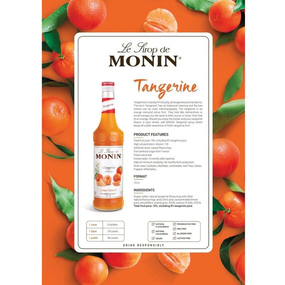 Сироп Monin Мандарин 700 мл, зображення 5