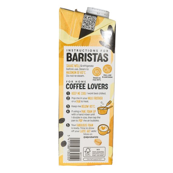 Вівсяне молоко Alpro Barista 1 л, зображення 3 Вівсяне молоко Alpro Barista 1 л, зображення 3