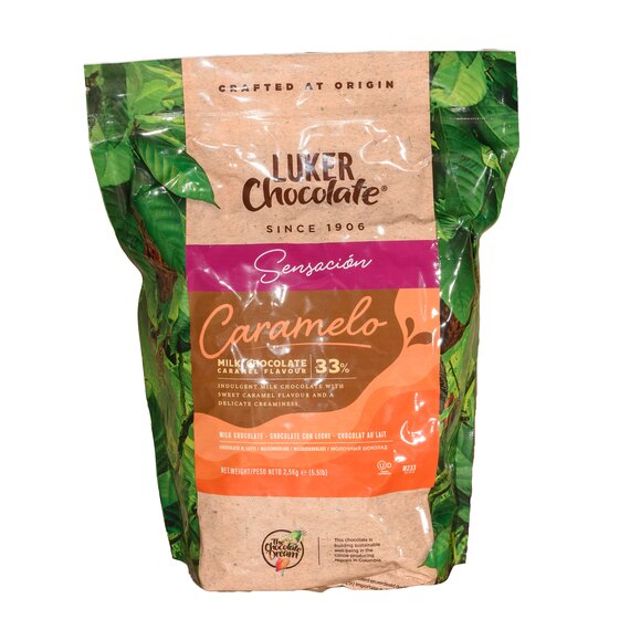 Молочний шоколад зі смаком карамелі Luker Chocolate CARAMELO 33% 500 г