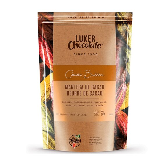 Какао масло недезодороване дропси Luker Chocolate 1 кг, зображення 3