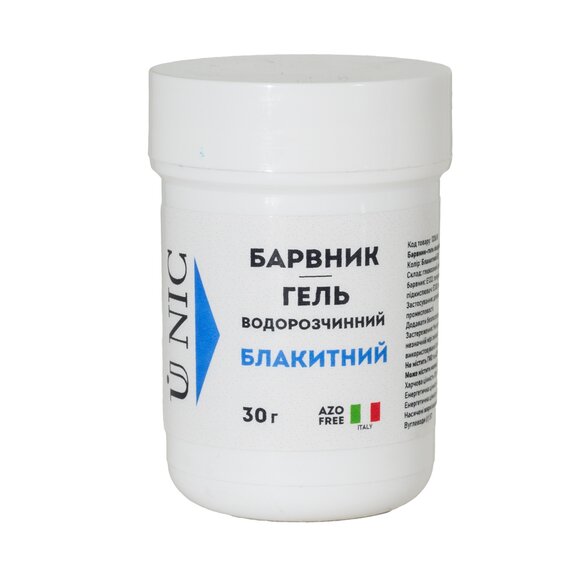 Барвник гелевий U NIC водорозчинний Блакитний 30 г