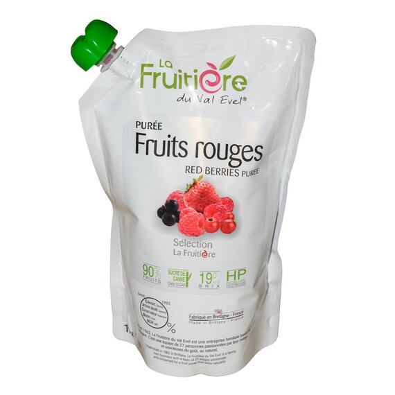 Пастеризоване пюре з червоних ягід La Fruitière 1 кг