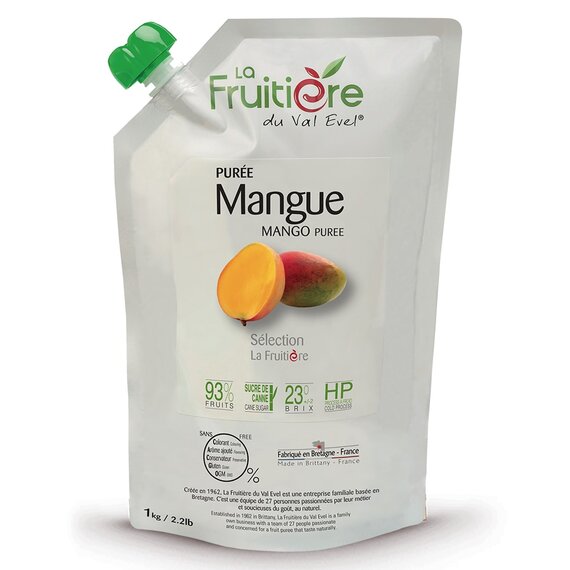 Пастеризоване пюре La Fruitière Манго 1 кг, зображення 3