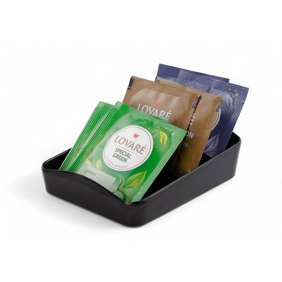 Подставка под чайный пакетик черная 13х10х4 см, изображение 3