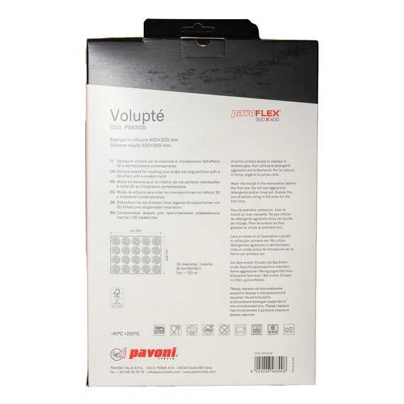 Форма силиконовая Pavoni Павофлекс Удовольствие L Максанс Барбо, изображение 8 Форма силиконовая Pavoni Павофлекс Удовольствие L Максанс Барбо, изображение 8