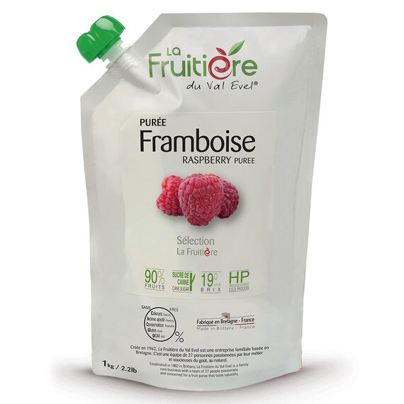 Пастеризоване пюре La Fruitière Малина 1 кг, зображення 3
