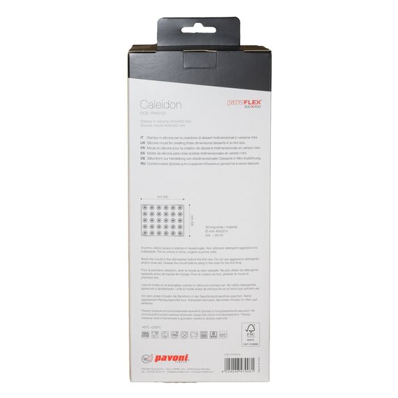 Форма силиконовая Pavoni Павофлекс Калейдон мини, изображение 5 Форма силиконовая Pavoni Павофлекс Калейдон мини, изображение 5