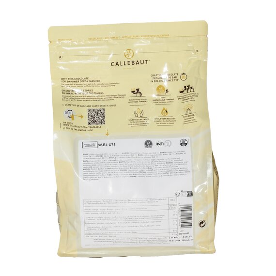 Білий шоколад Callebaut W 2.5 кг, зображення 4