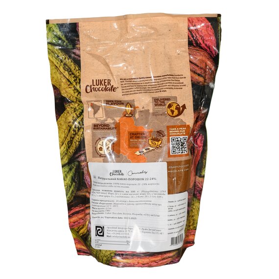 Натуральный КАКАО-ПОРОШОК Luker Chocolate 22-24% 1 кг, изображение 2