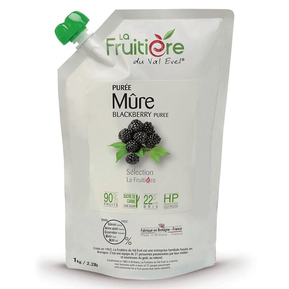 Пастеризоване пюре з ожини La Fruitière 1 кг