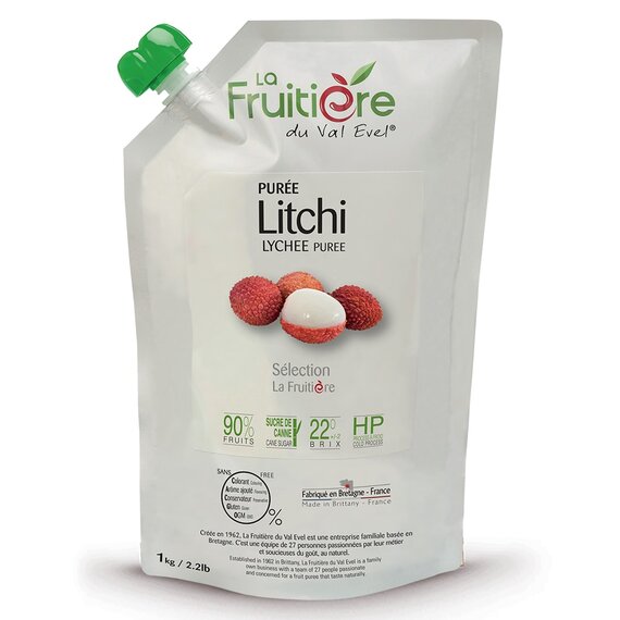 Пастеризованное пюре La Fruitière Личи 1 кг, изображение 3