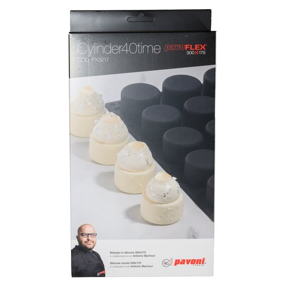 Форма силиконовая Pavoni Павофлекс Цилиндр 40тайм Антонио Башур, изображение 4