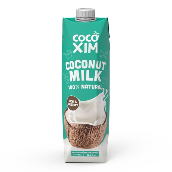 Кокосове молоко 17-19% Cocoxim 1 л, Вага: 1 кг