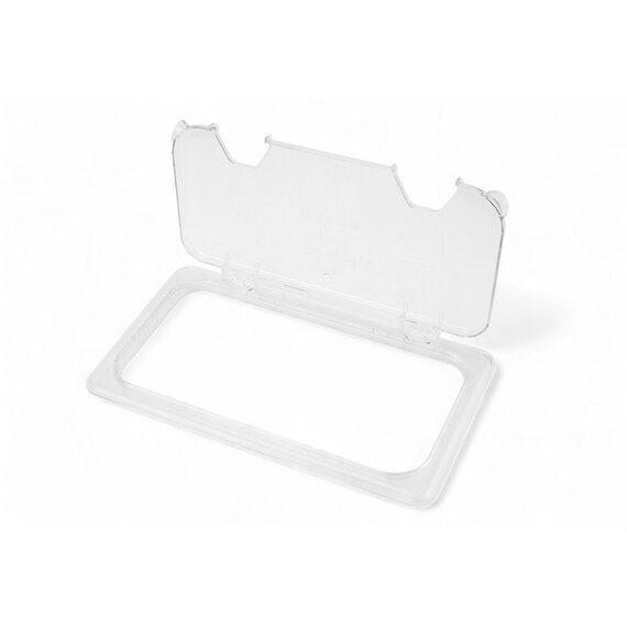 Крышка откидная из поликарбоната 1/3 прозрачная, изображение 3 Крышка откидная из поликарбоната 1/3 прозрачная, изображение 3