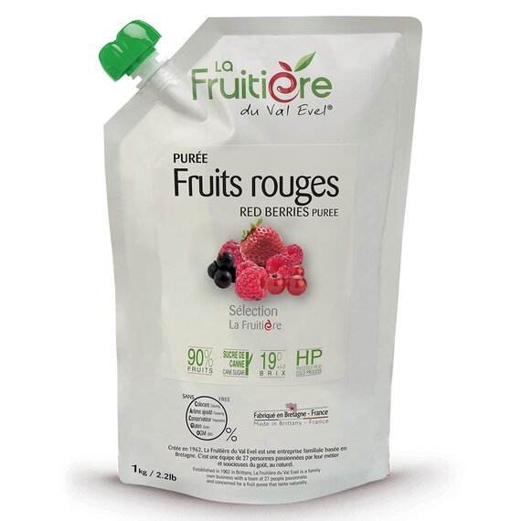 Пастеризоване пюре La Fruitière Червоні ягоди 1 кг, зображення 3