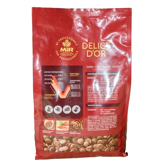 Шоколад черный MiR Delice D'or P512 2.5 кг, изображение 2 Шоколад черный MiR Delice D'or P512 2.5 кг, изображение 2