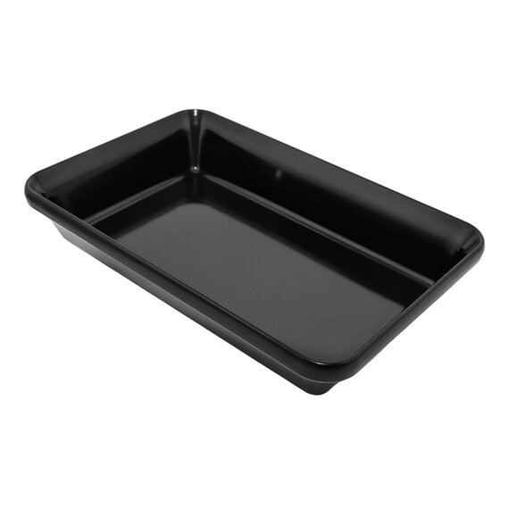 Блюдо для викладання продуктів з меламіну 20×15×5,5 см чорне