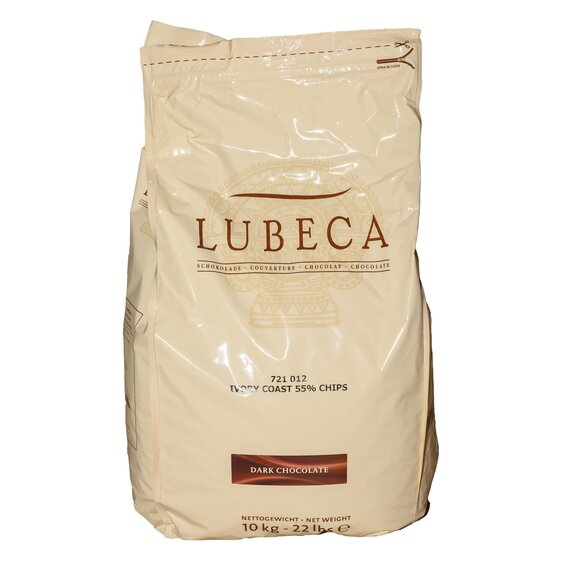Чорний шоколад Lubeca IVORY COAST 55%, 10 кг