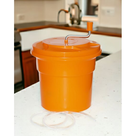 Сушарка для зелені та салату ручна зелена 25 л, Колір: Зелений, зображення 3 Сушарка для зелені та салату ручна зелена 25 л, Колір: Зелений, зображення 3