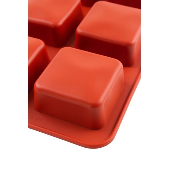 Форма силиконовая Профи Квадрат 65 мм 6 ячеек, изображение 3 Форма силиконовая Профи Квадрат 65 мм 6 ячеек, изображение 3