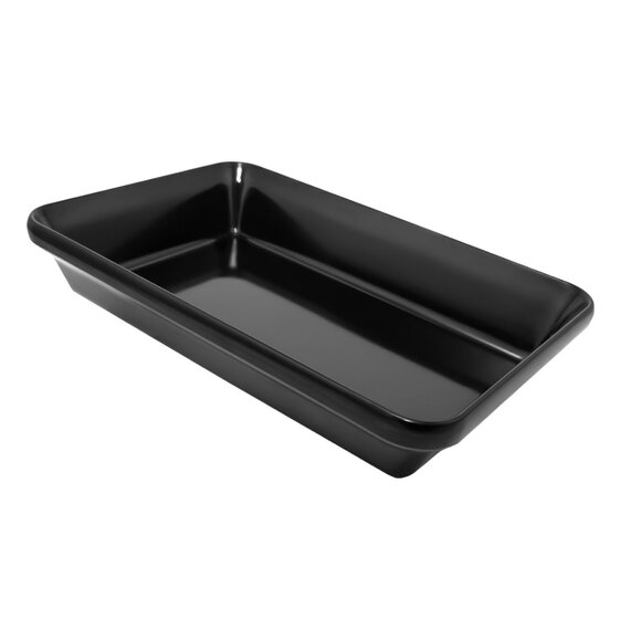 Блюдо для викладання продуктів з меламіну 30×19,5×5,5 см чорне