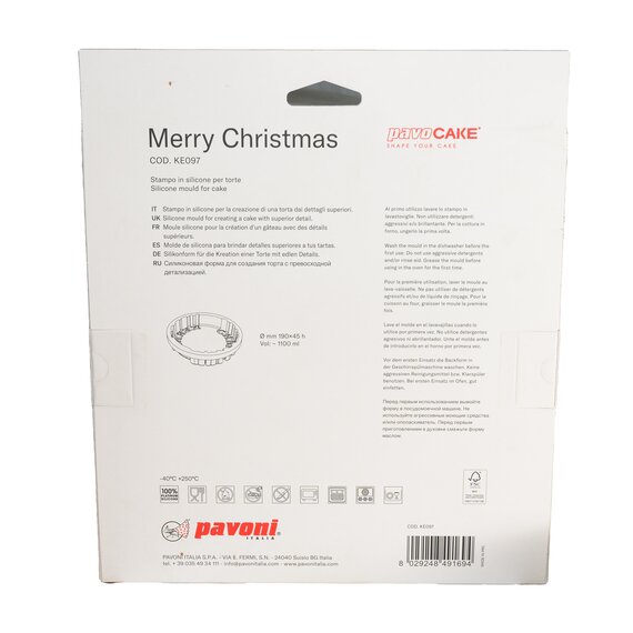 Форма силиконовая Pavoni Павокейк Merry Christmas, изображение 6 Форма силиконовая Pavoni Павокейк Merry Christmas, изображение 6