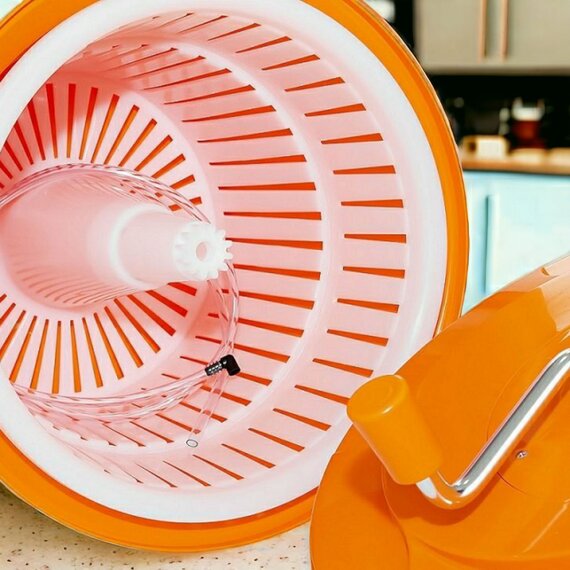 Сушарка для зелені та салату ручна помаранчева 25 л, Колір: Помаранчевий, зображення 17 Сушарка для зелені та салату ручна помаранчева 25 л, Колір: Помаранчевий, зображення 17