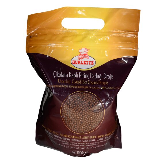 Молочні рисові кульки в натуральному шоколаді Ovalette 3 мм, 1 кг