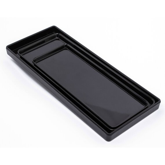 Піднос з меламіну 38,9×15,4×1,5 см чорний, зображення 9