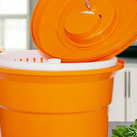 Сушарка для зелені та салату ручна помаранчева 12 л, Колір: Помаранчевий, зображення 16 Сушарка для зелені та салату ручна помаранчева 12 л, Колір: Помаранчевий, зображення 16