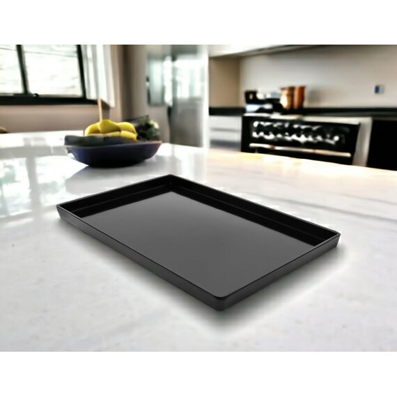 Поднос из меламина, 338×224×20 мм, черный, изображение 2 Поднос из меламина, 338×224×20 мм, черный, изображение 2