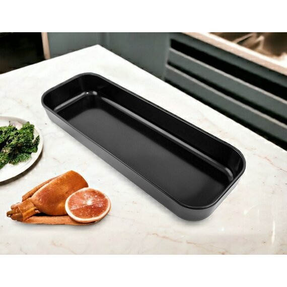 Блюдо для выкладки продуктов 45.7×16×6.5 см черное, изображение 3