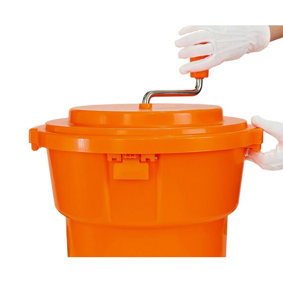 Сушарка для зелені та салату ручна з гальмом помаранчева 25 л, зображення 4 Сушарка для зелені та салату ручна з гальмом помаранчева 25 л, зображення 4