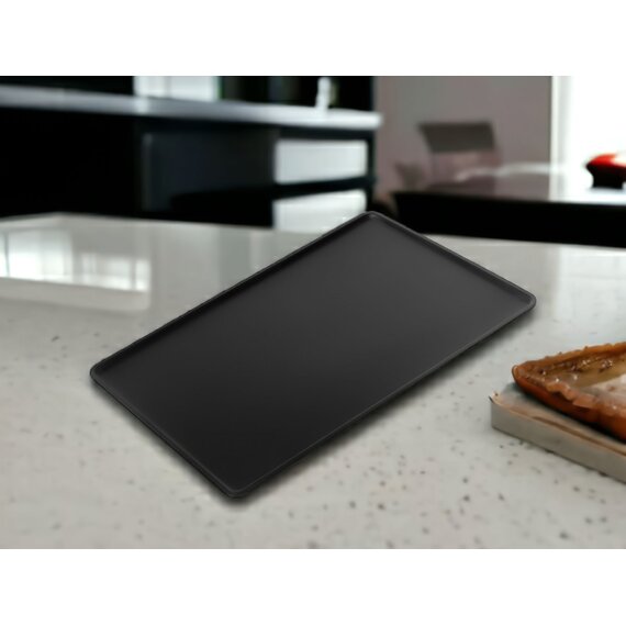 Піднос з меламіну 36×26×1,3 см чорний, зображення 2