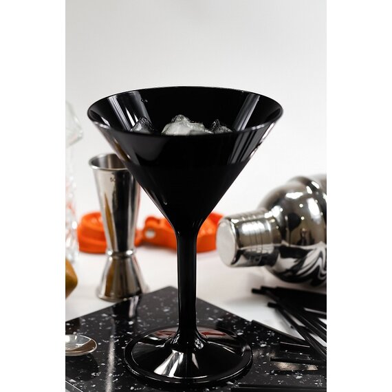 Келих для мартіні з полікарбонату чорний 280 мл, зображення 2