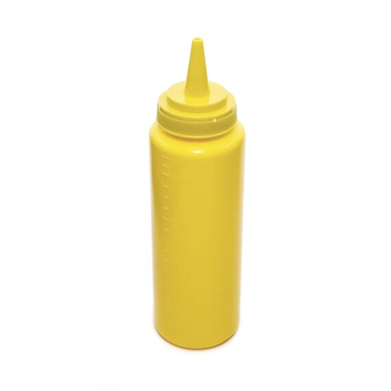 Пляшка для соусів із мірною шкалою жовта 240 мл, зображення 2 Пляшка для соусів із мірною шкалою жовта 240 мл, зображення 2