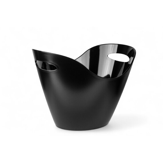 Ведро для охлаждения вина из полистирола матовое черное 8 л, изображение 2