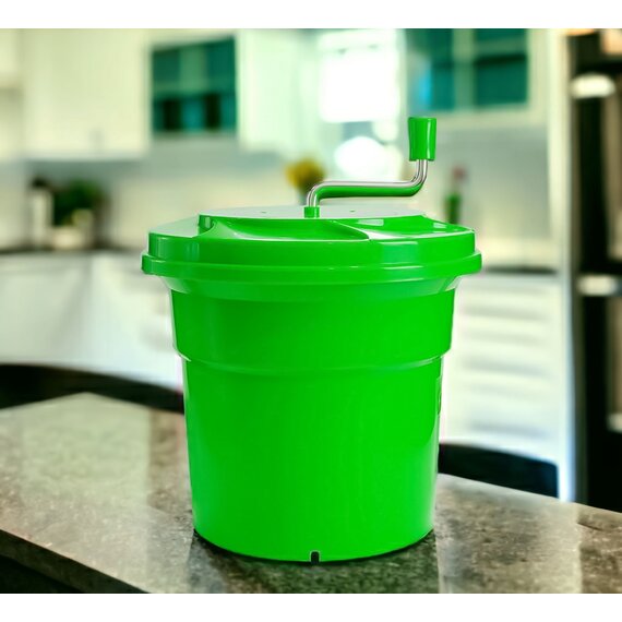 Сушарка для зелені та салату ручна зелена 25 л, зображення 4 Сушарка для зелені та салату ручна зелена 25 л, зображення 4