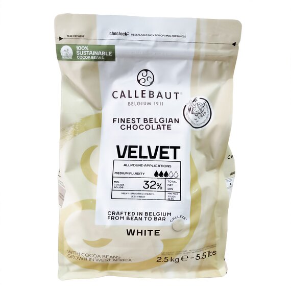 Белый шоколад Callebaut Velvet 2.5 кг