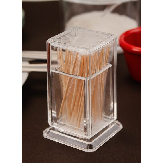 Підставка для зубочисток з кришкою із акрилу 7,5х3,8 см, зображення 5