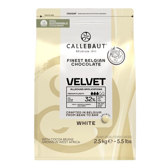 Белый шоколад Callebaut Velvet 2.5 кг, изображение 3